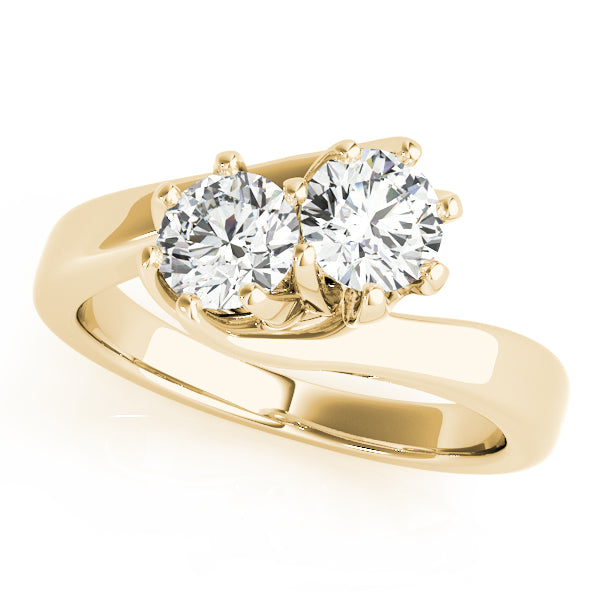 14K Yellow Gold Two-Stone Diamond Fashion Ring