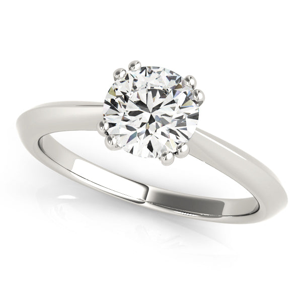 1ct Diamond 18K White Gold Solitaire Engagement Ring