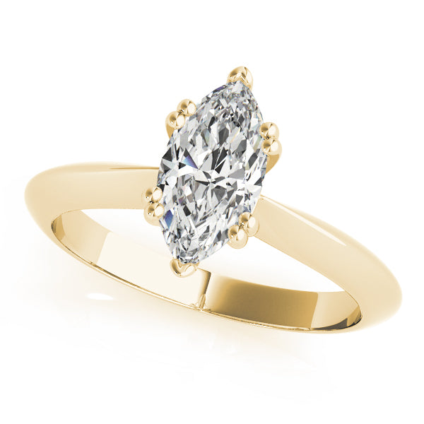 14K Yellow Gold 1 CT Marquise Diamond Engagement Ring