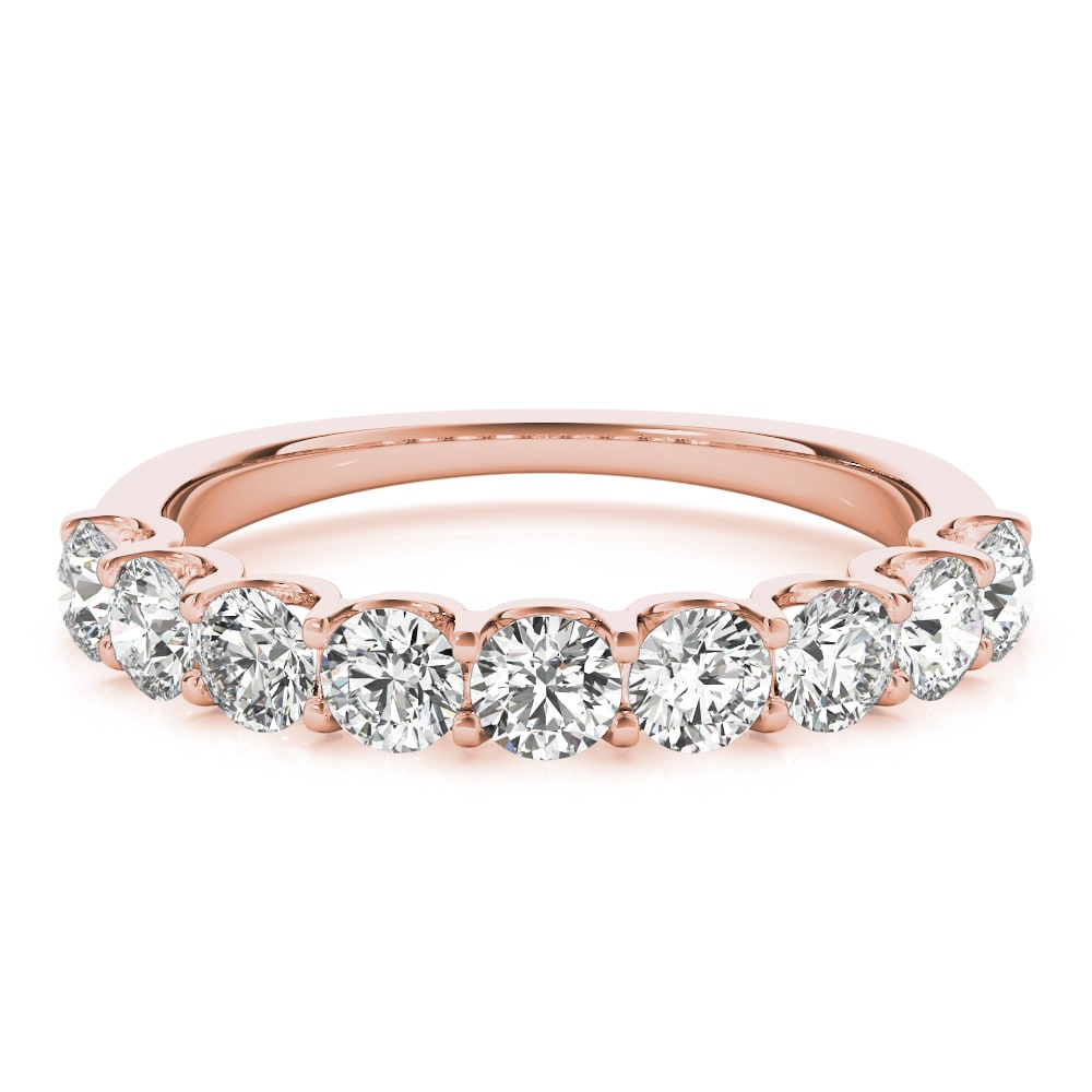 14K Rose Gold 1 ct tw Diamond Wedding Ring