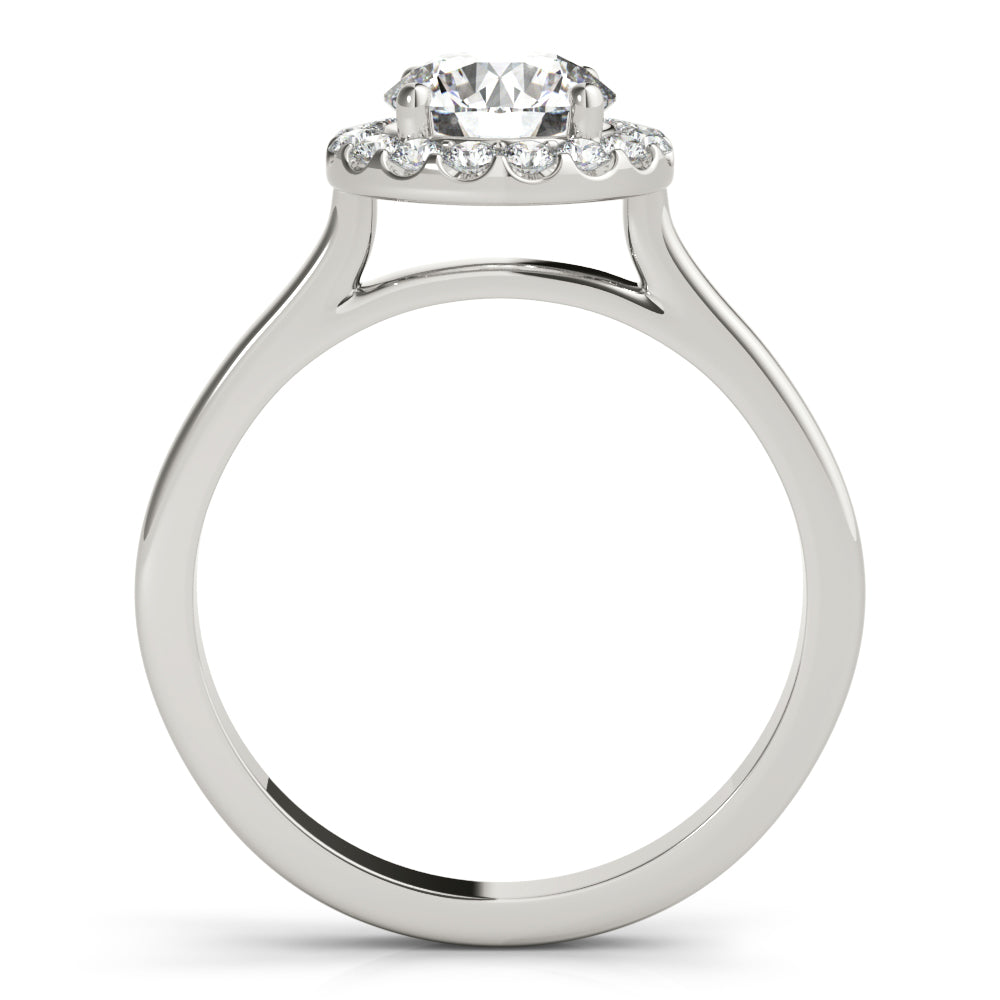 14K White Gold 1.25 ctw Diamond Halo Engagement Ring