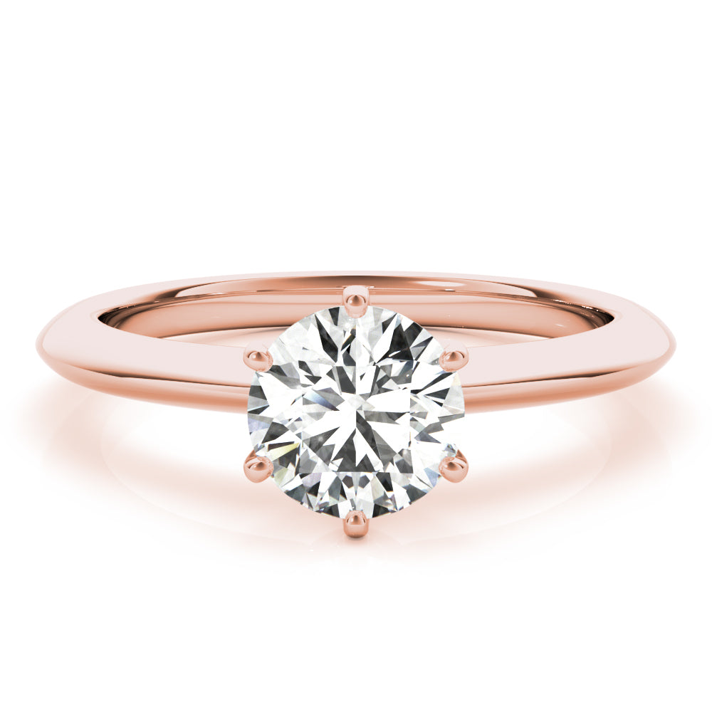 18K Rose Gold 1ct Diamond Solitaire Engagement Ring