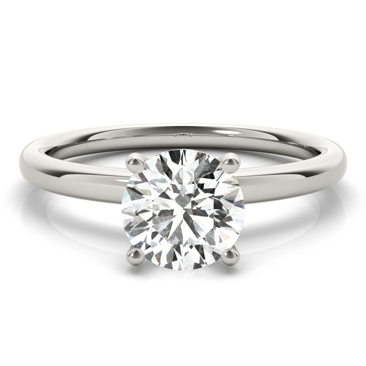 Platinum 1 ct Round Diamond Engagement Ring