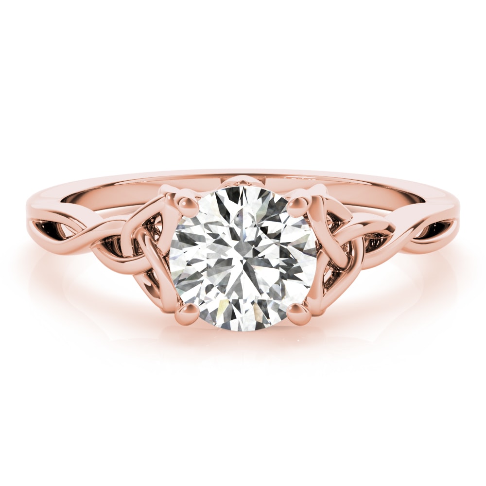 18K Rose Gold 1/2 ct tw Solitaire Diamond Engagement Ring
