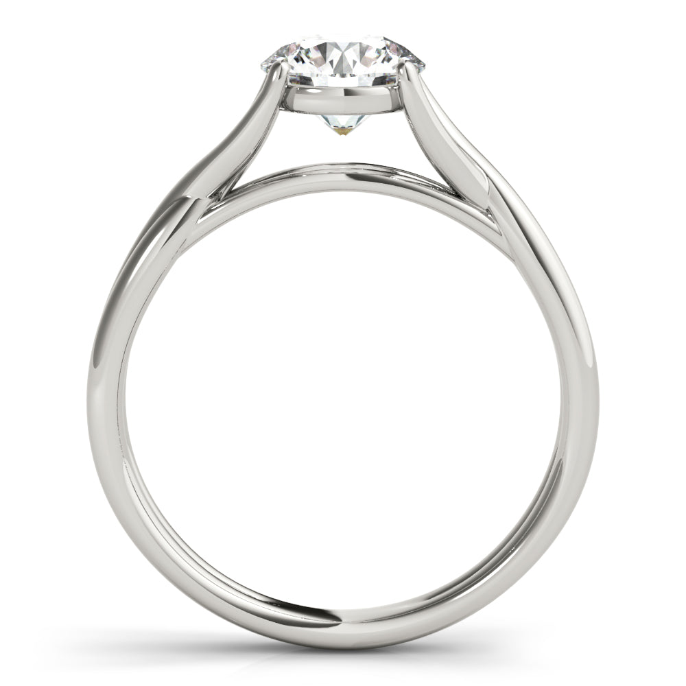 14K White Gold 1 CT Round Diamond Engagement Ring