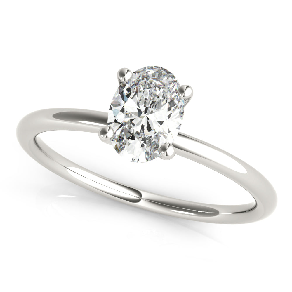 Platinum 0.25ct Oval Diamond Engagement Ring