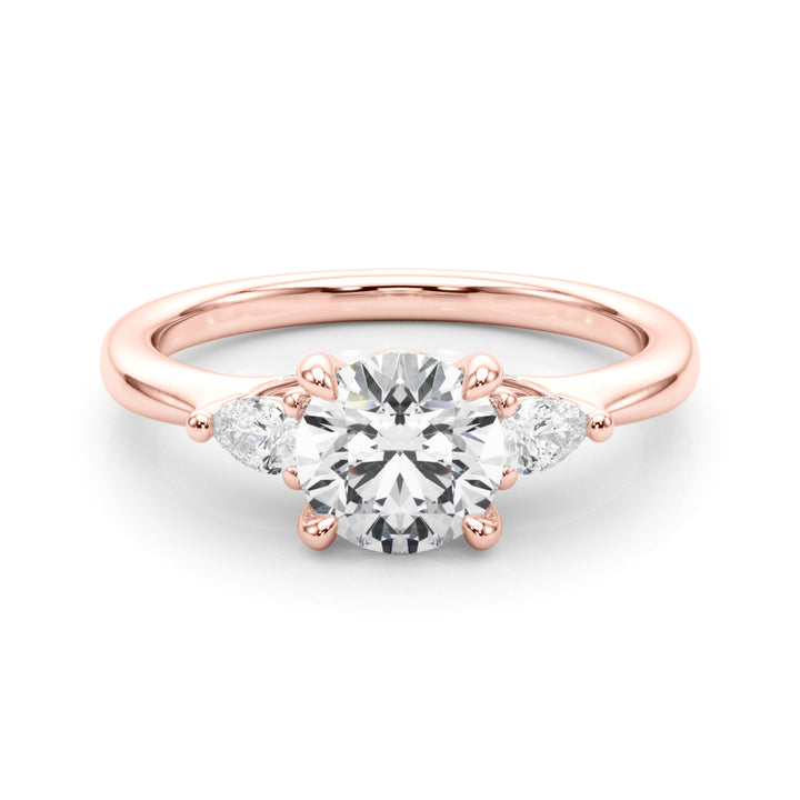 18K Rose Gold 1.22 ct Diamond Three-Stone Ring