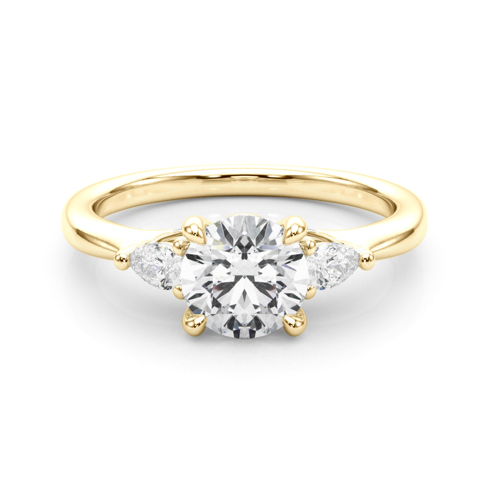 14K Yellow Gold Diamond Engagement Ring