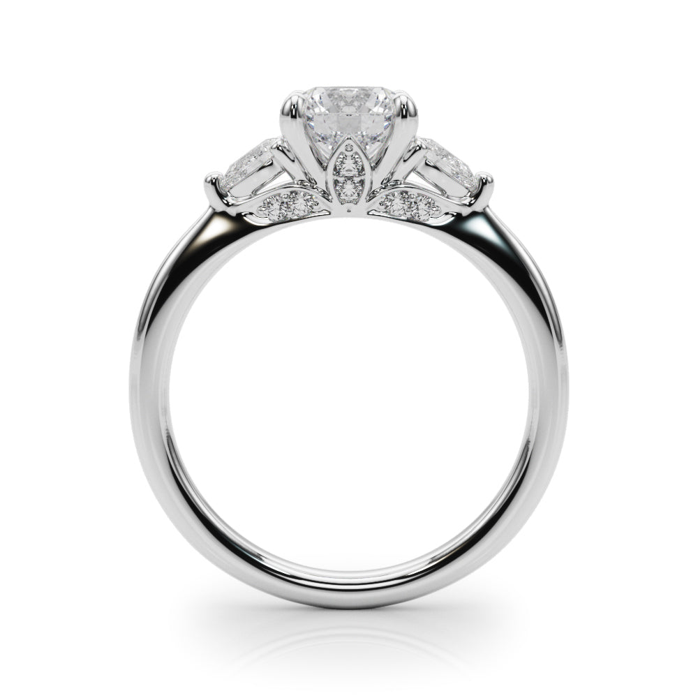 Platinum 1.33ctw Diamond Three-Stone Engagement Ring