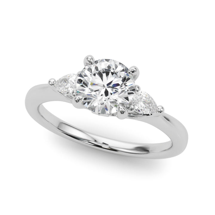 18K White Gold Diamond Engagement Ring