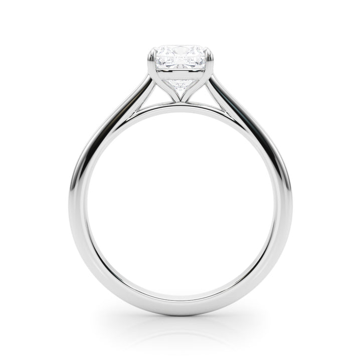 Platinum Cushion Diamond Solitaire Engagement Ring