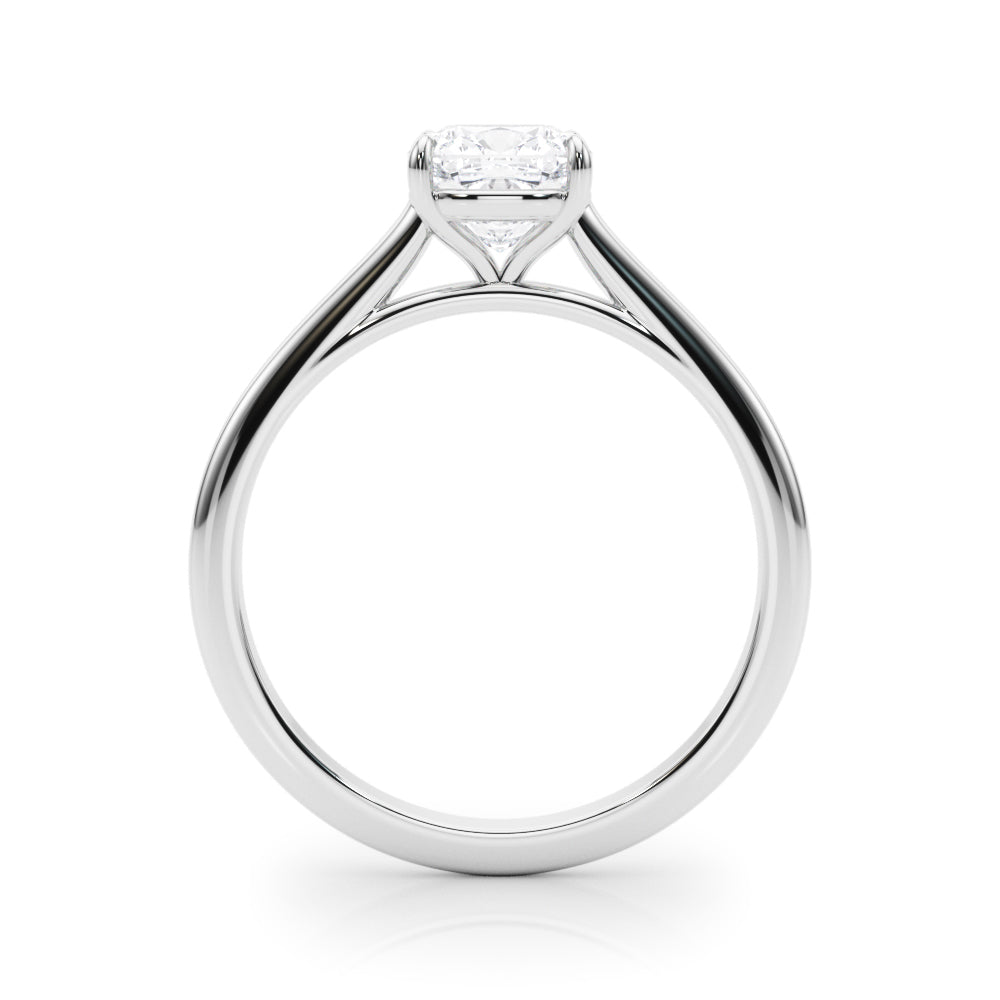 Platinum Cushion Diamond Solitaire Engagement Ring