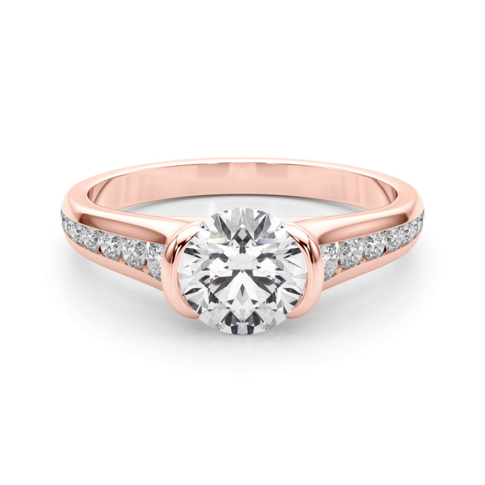 14K Rose Gold 7/8 ct tw New Style Diamond Engagement Ring