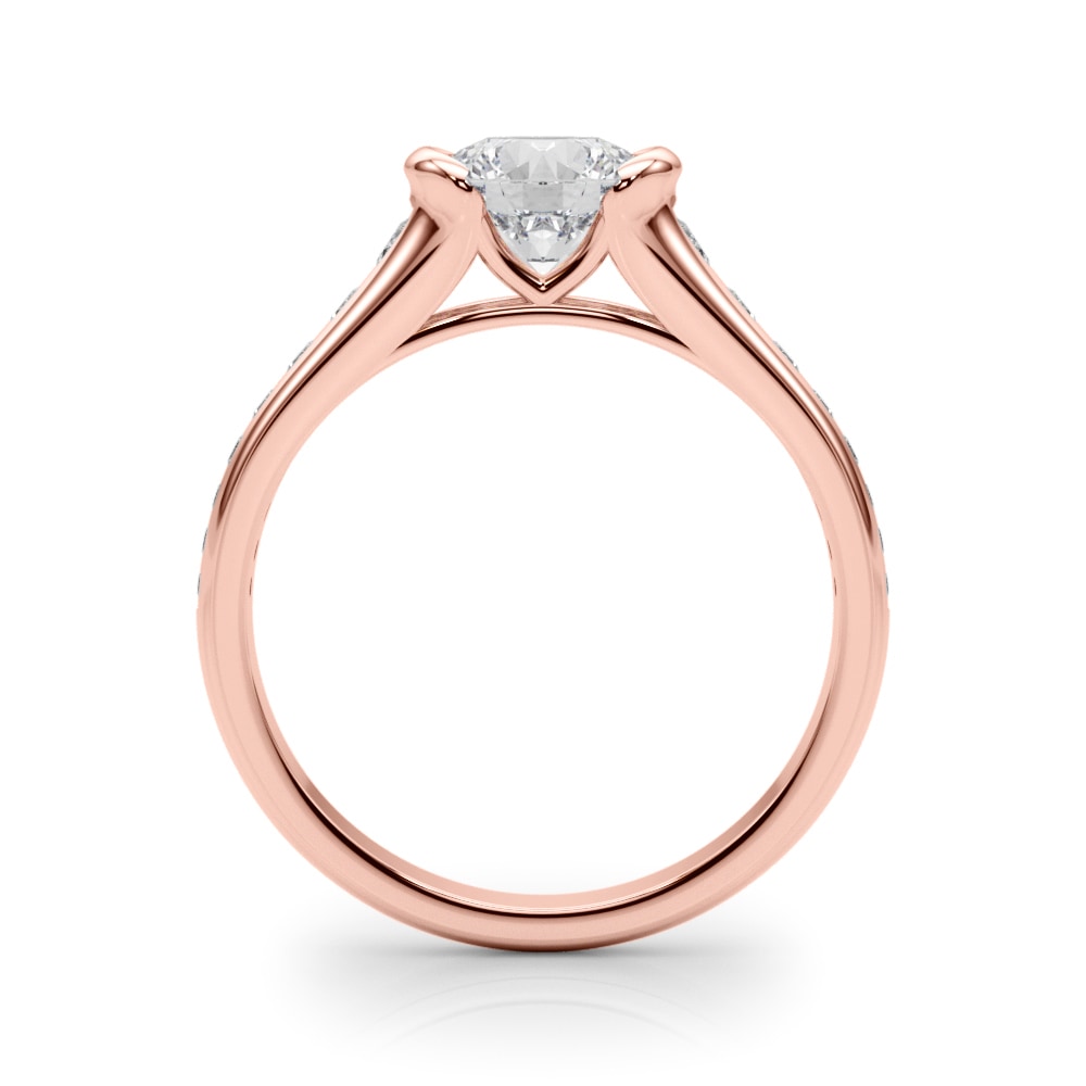 14K Rose Gold 7/8 ct tw New Style Diamond Engagement Ring