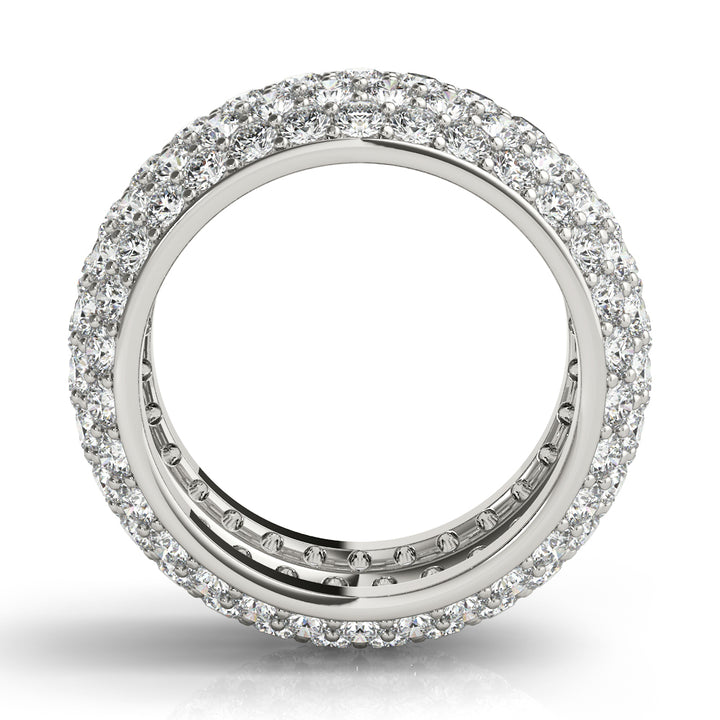 14K Gold Round Diamond Pave Wedding Ring