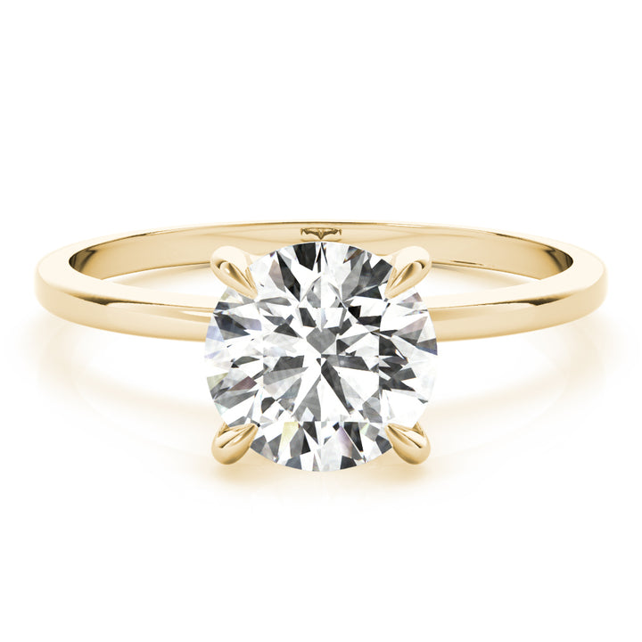 14K Yellow Gold 1 CT Diamond Halo Engagement Ring