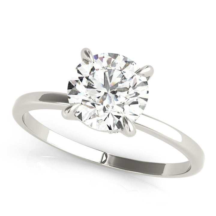 14K White Gold 1 ct Diamond Halo Engagement Ring