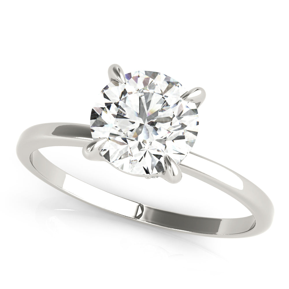 18K White Gold 1 ct Diamond Halo Engagement Ring