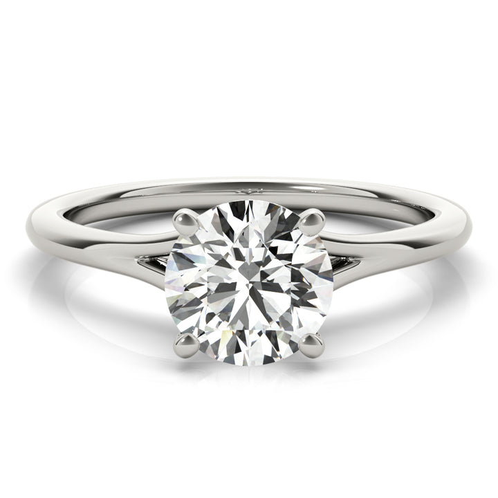 14K White Gold 1CT Round Diamond Ring