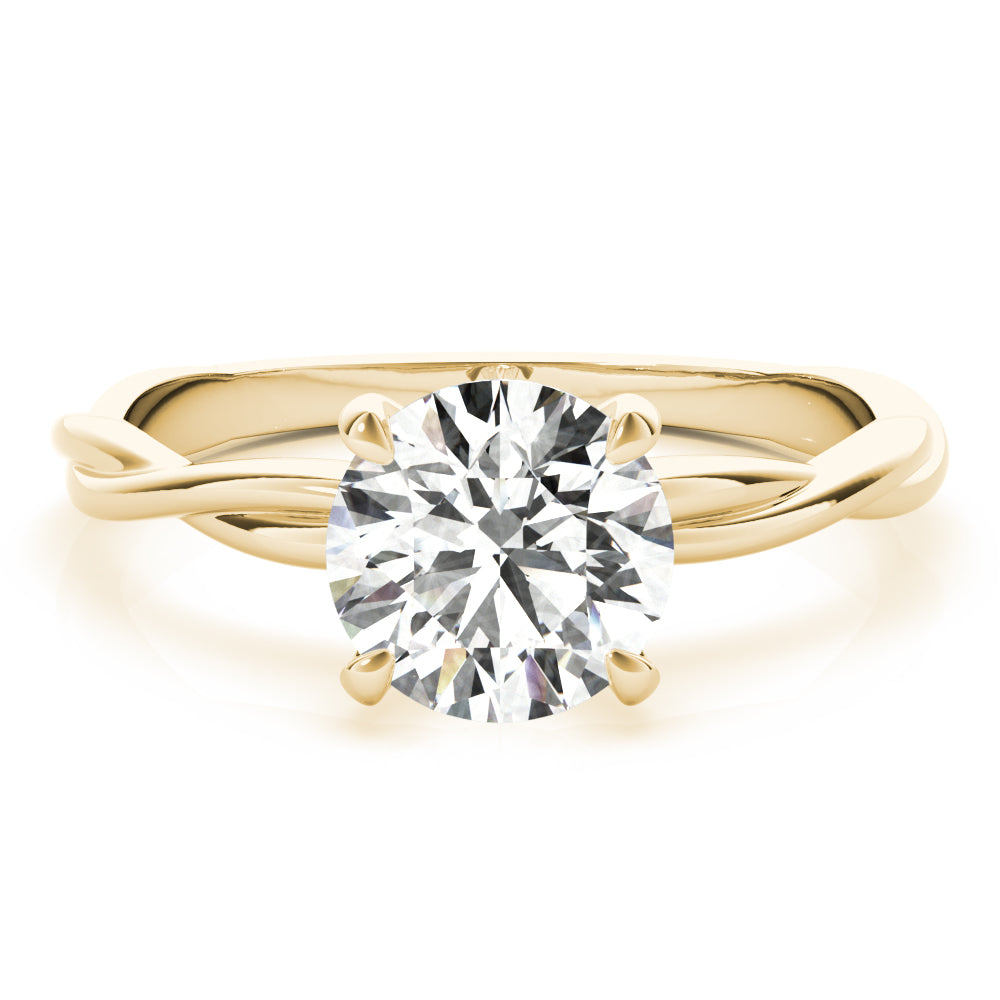 14K Yellow Gold 1 CT Diamond Engagement Ring