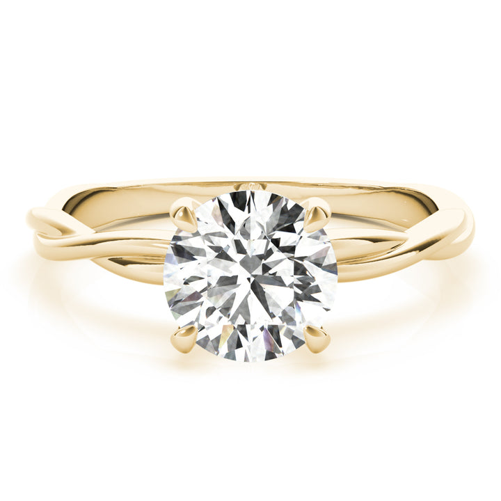 14K Yellow Gold 1 CT Diamond Engagement Ring
