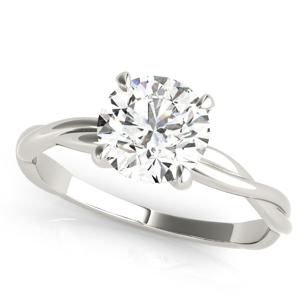 Platinum 1 CT Round Diamond Solitaire Engagement Ring