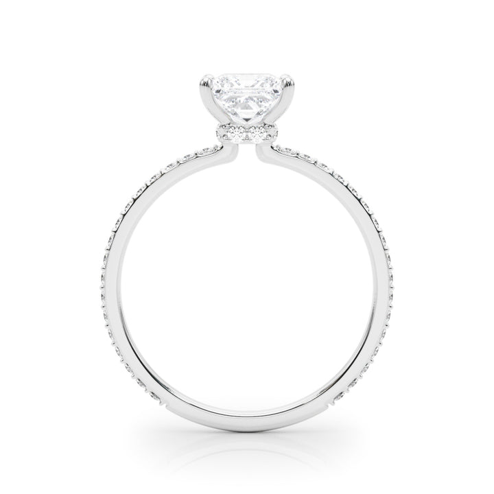Platinum 1 CT Diamond Halo Engagement Ring