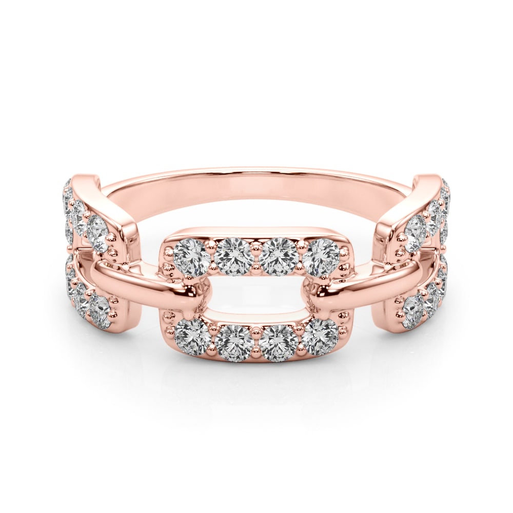 18K Rose Gold 3/4 ct tw New Style Diamond Ring