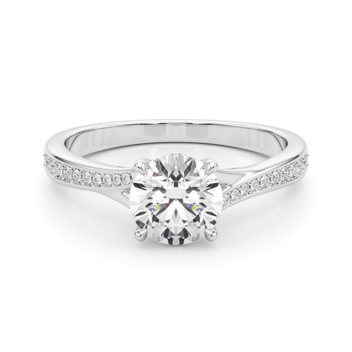 Platinum Round Diamond Engagement Ring 5/8 ctw