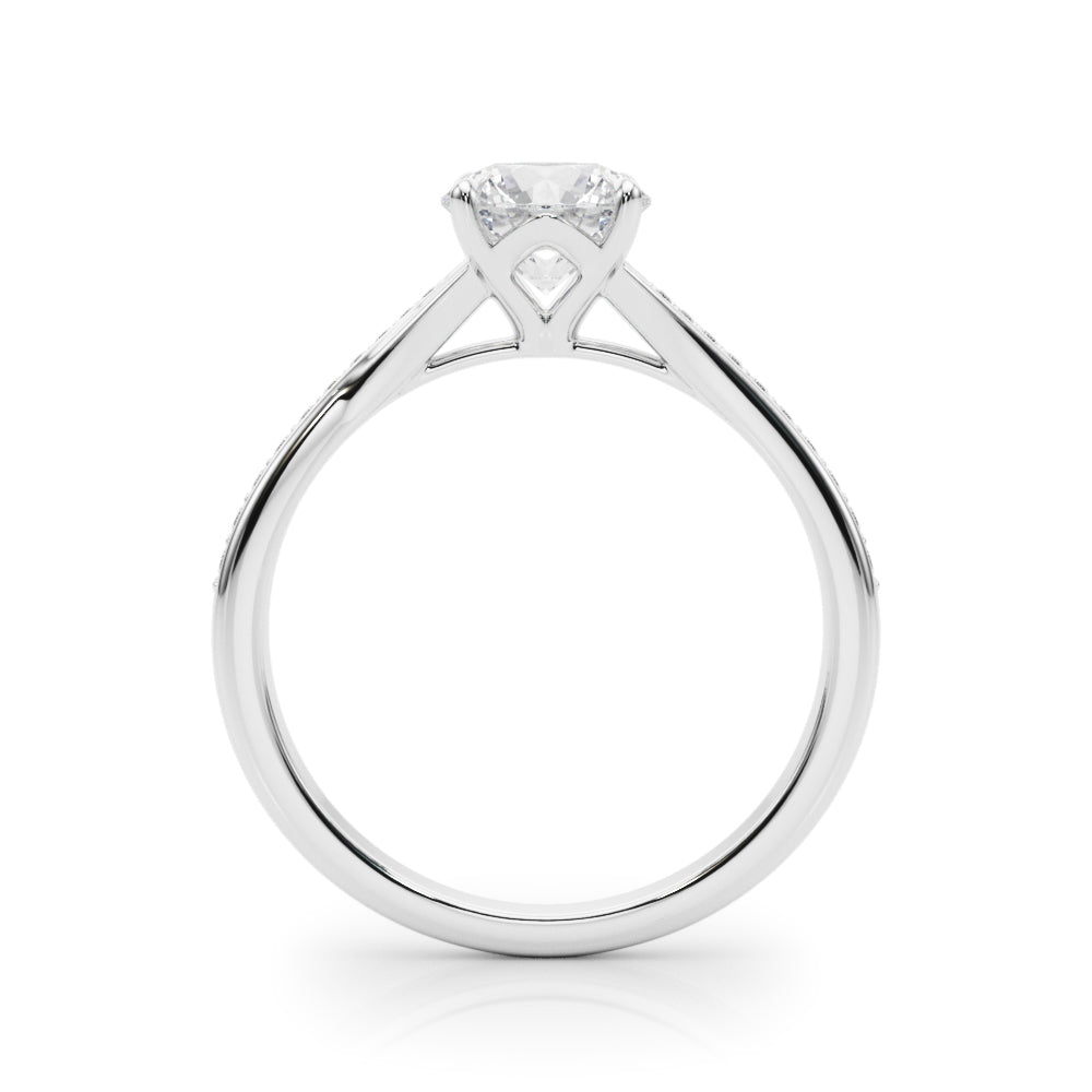Platinum Round Diamond Engagement Ring 5/8 ctw