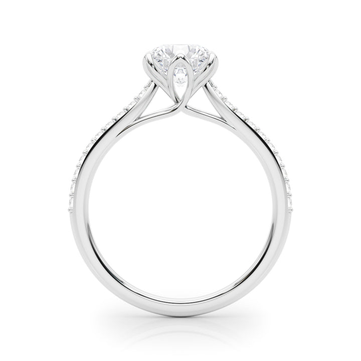 18K White Gold 1 ct Diamond Engagement Ring