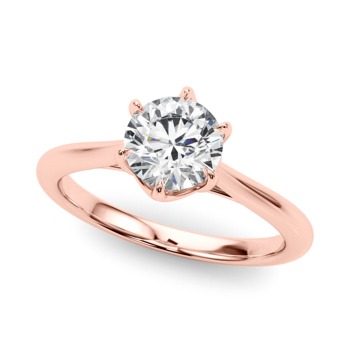 14K Rose Gold 1 CT Diamond Engagement Ring