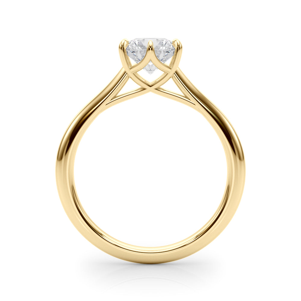 18K Yellow Gold 1 CT Diamond Engagement Ring