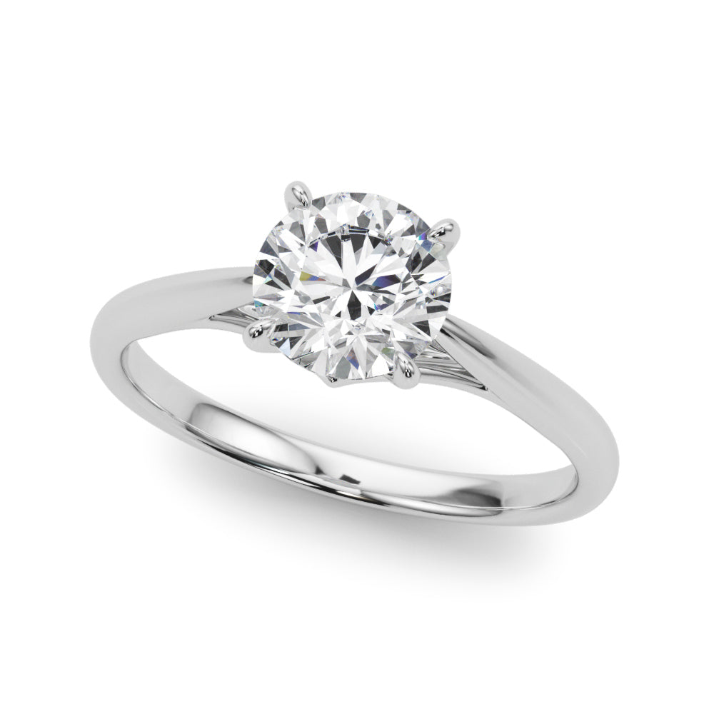 1 CT Platinum Round Diamond Engagement Ring