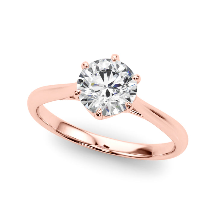 14K Rose Gold 1 CT Diamond Engagement Ring