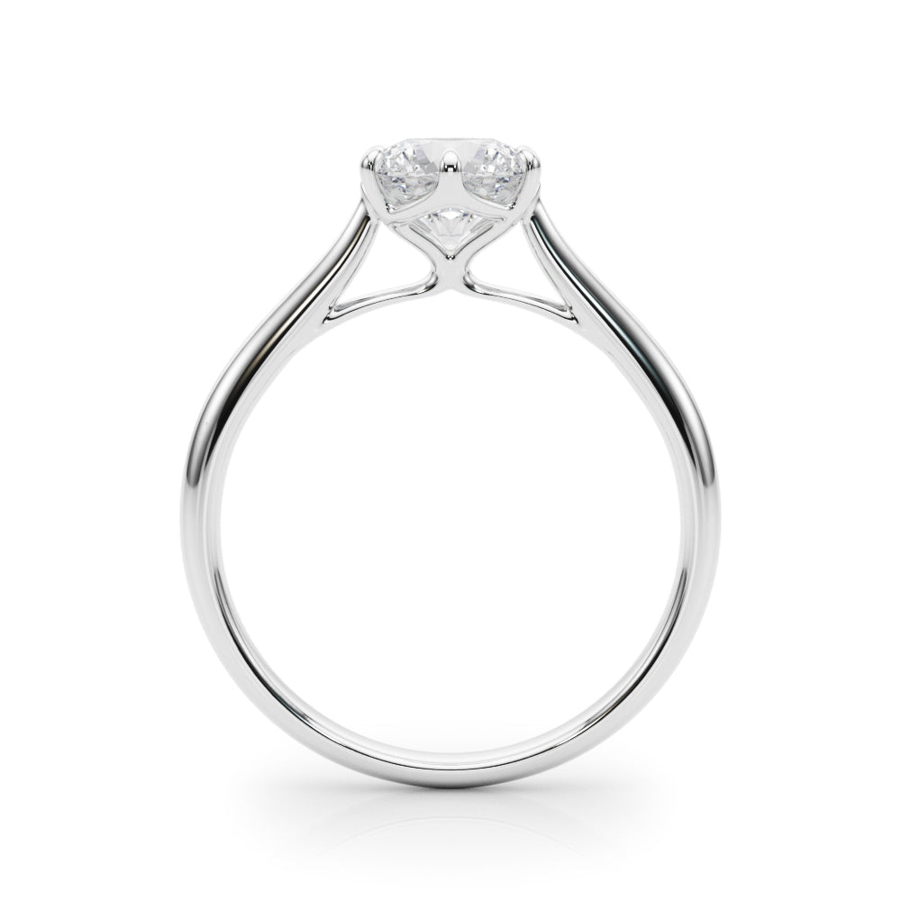 1ct Diamond 18K White Gold Solitaire Engagement Ring