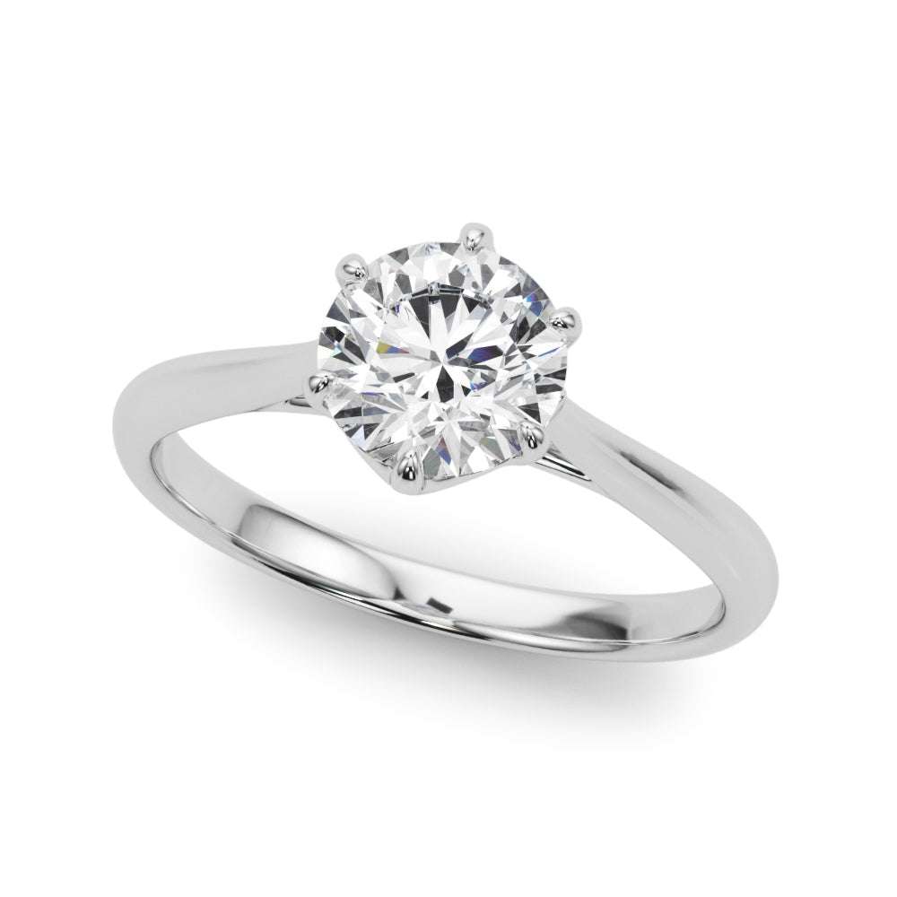 Platinum 1 ct Round Diamond Solitaire Engagement Ring