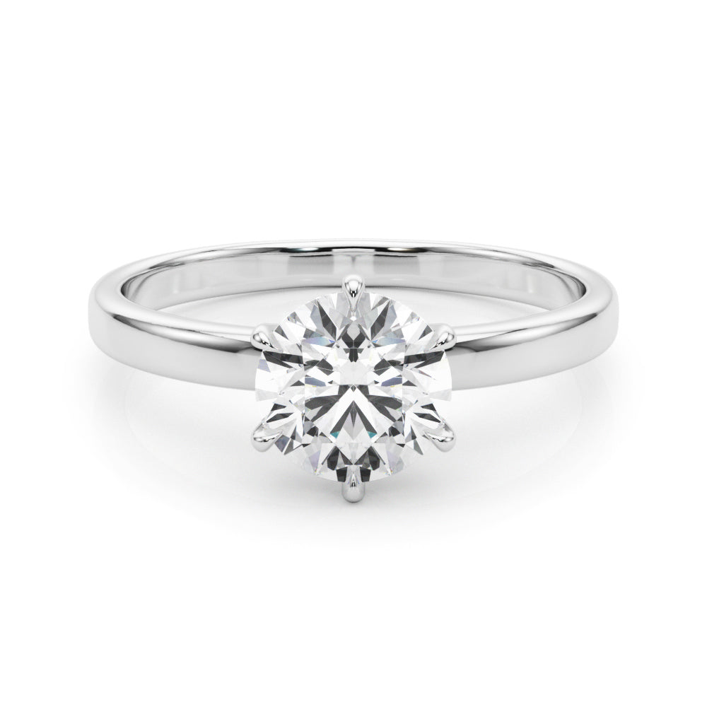 18K White Gold 1ct Diamond Solitaire Engagement Ring