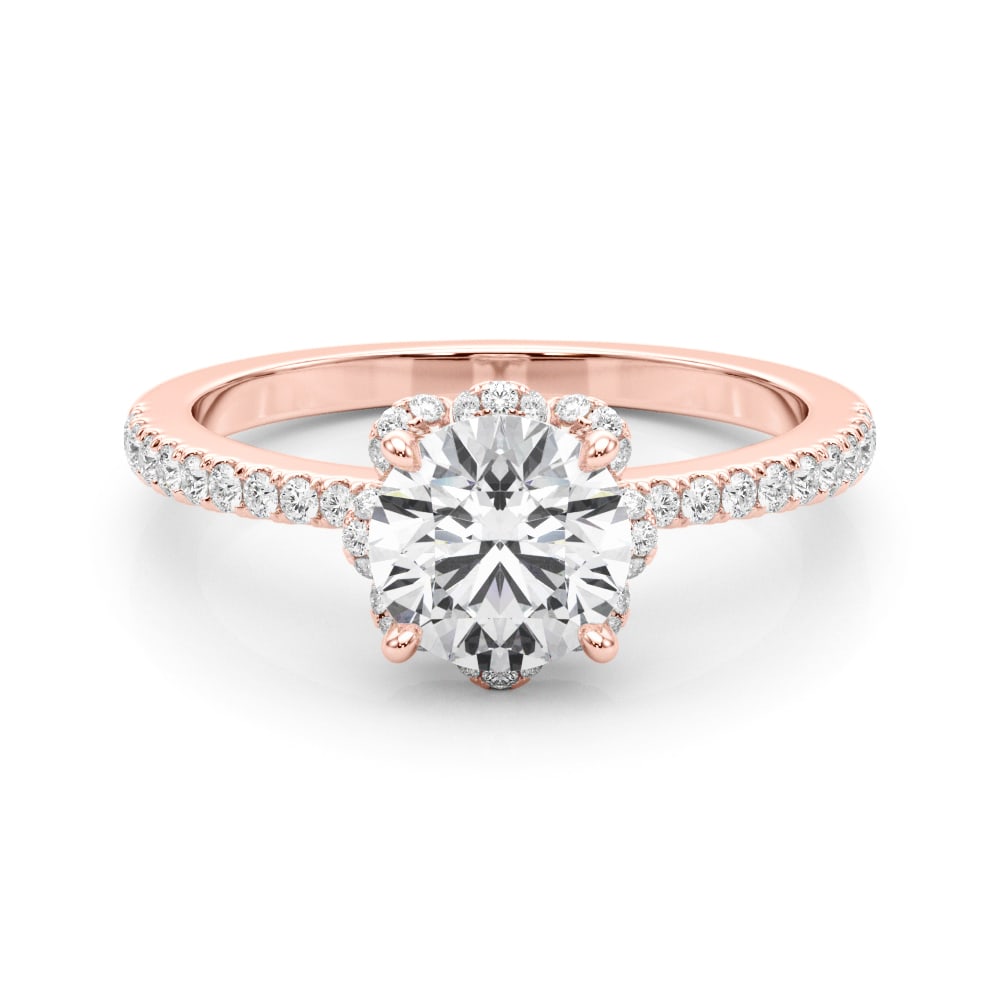 18K Rose Gold 2 3/4 ct tw New Style Diamond Engagement Ring