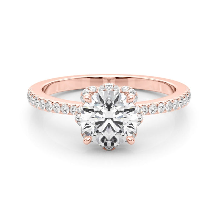18K Rose Gold 2 3/4 ct tw New Style Diamond Engagement Ring