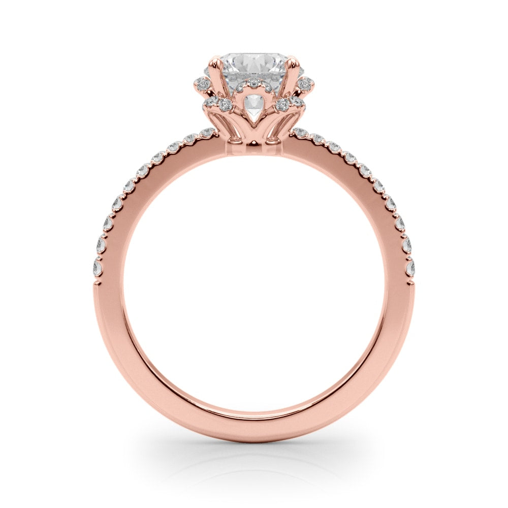 18K Rose Gold 2 3/4 ct tw New Style Diamond Engagement Ring
