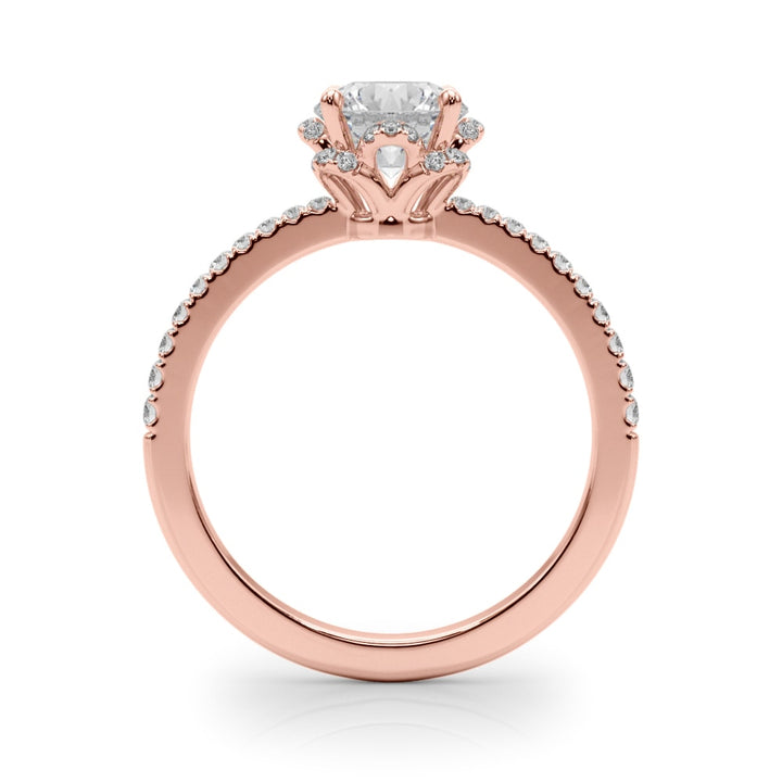 18K Rose Gold 2 3/4 ct tw New Style Diamond Engagement Ring