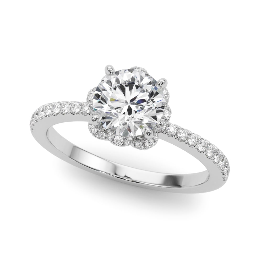 14K White Gold 2 3/4 ct tw New Style Diamond Engagement Ring