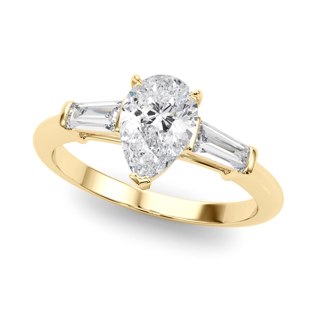 14K Yellow Gold 1/2 ct tw Fancy Shape Diamond Engagement Ring