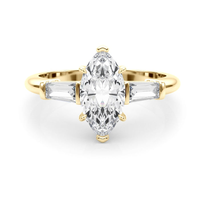 14K Yellow Gold 1/2 ct tw Fancy Shape Diamond Engagement Ring
