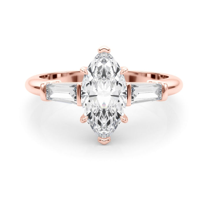 14K Rose Gold 1/2 ct tw Fancy Shape Diamond Engagement Ring