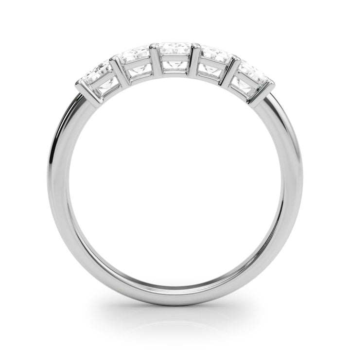 14K White Gold Multi-Stone Emerald Diamond Ring
