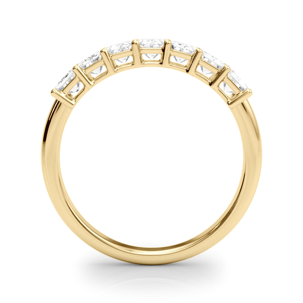 14K Yellow Gold Multi-Diamond Emerald Ring