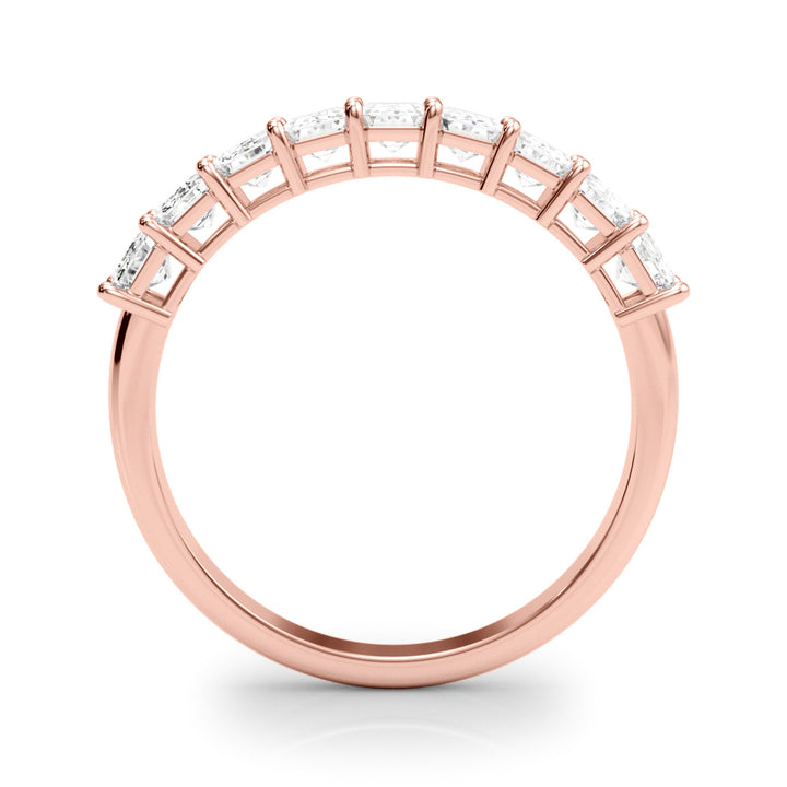 18K Rose Gold Multi-Diamond Emerald Cut Ring