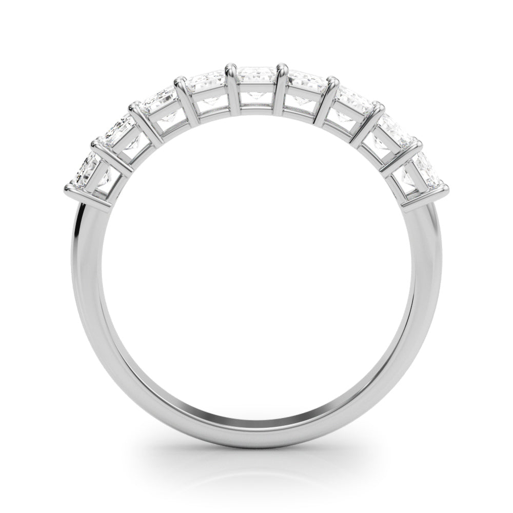 18K White Gold Multi-Diamond Emerald Cut Ring